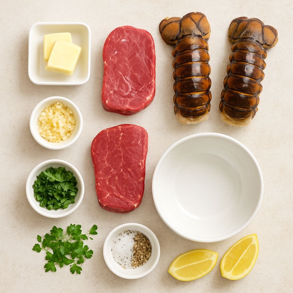 Ingridients-Butter-Seared-Lobster-and-Steak-RestaurantQuality-Surf-Turf-at-Home
